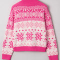 Christmas Snowflake Quarter Zip Collard Sweater