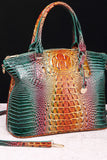 Gradient PU Leather Handbag Multicolor One Size