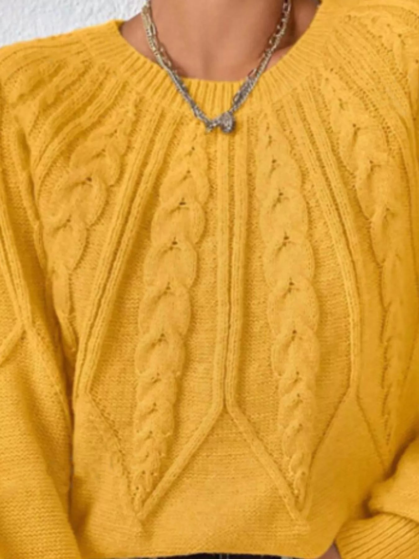 Cable Knit Long Sleeve Sweater