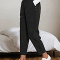 Corduroy Elastic Waist Cropped Pants