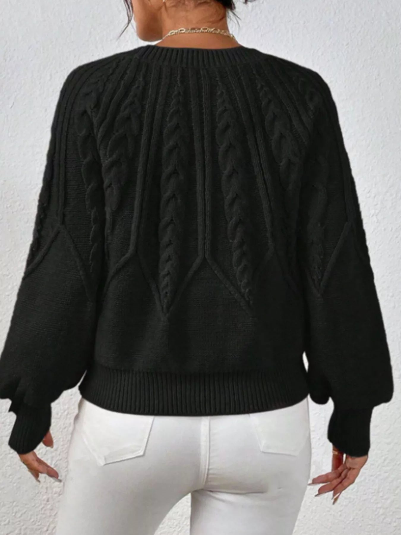 Cable Knit Long Sleeve Sweater