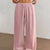 Full Size Drawstring Wide Leg Pants Plus Size Pink