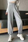 Crisscross Long Sweatpants Gray Dawn One Size