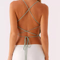 Embroidered Sequin Tie Back Cami