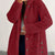 Full Size Fleece Button Up Hooded Outerwear Plus Size Red