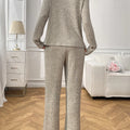 Ribbed Long Sleeve Top and Pants Lounge Set