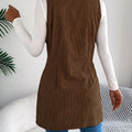 Double-Breasted Long Vest Coat