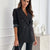 Lapel Collar Long Sleeve Blazer Black