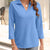 Johnny Collar Solid Color Top Sky Blue