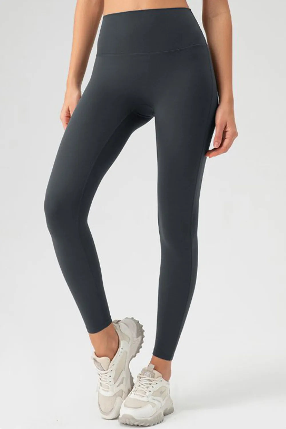 High Waist Skinny Active Pants Dark Gray