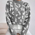 Leopard Mock Neck Sweater