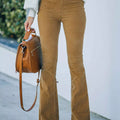 Full Size Corduroy Flare Pants Plus Size
