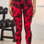 Tie-Dye High Waist Active Leggings Deep Red