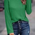 Textured Knit Long Sleeve T-Shirt