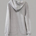 Button-Front Drawstring Hoodie