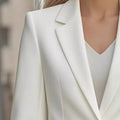 Lapel Collar One Button Blazer