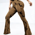 Tie-Dye High Waist Active Leggings Coffee Brown