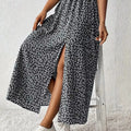 Slit Printed Skirt