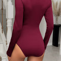 Ruched Long Sleeve Bodysuit
