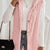Cozy Sherpa Fleece Hooded Vest Coat Pink