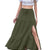 Full Size Slit Maxi Skirt Plus Size Olive