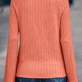 Textured Knit Long Sleeve T-Shirt