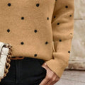 Polka Dot Round Neck Sweater