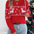 Christmas Reindeer Round Neck Sweater Red