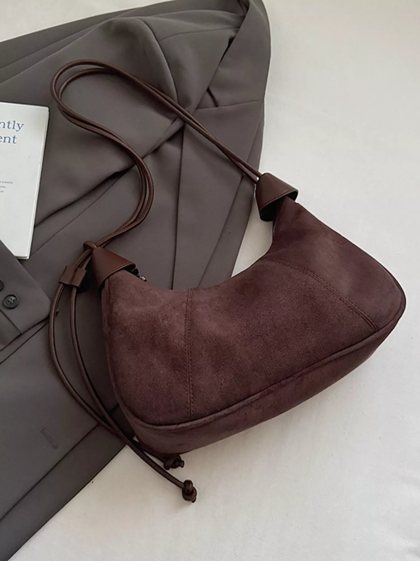 Vintage Suede Tassel Shoulder Bag