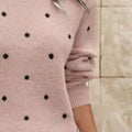 Polka Dot Round Neck Sweater