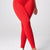 High Waistband Long Active Pants Red