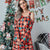 Christmas Asymmetrical Neck Long Sleeve Dress Wine