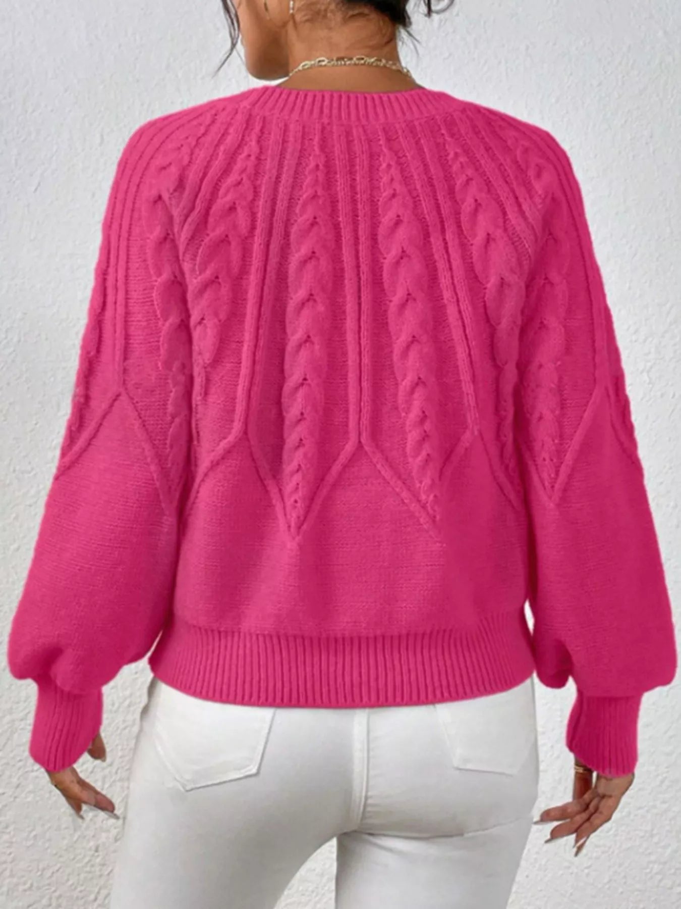 Cable Knit Long Sleeve Sweater