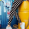 Printed High Waist Skinny Leggings Dot
