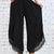 Full Size Lace Detail Wide Leg Pants Plus Size Black