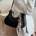 Vintage Suede Tassel Shoulder Bag