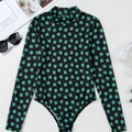 Lucky Clover Mock Neck Long Sleeve Bodysuit