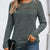 Ribbed Long Sleeve T-Shirt Green