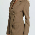 Lapel Collar One Button Blazer