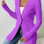 Single-Button Long Sleeve Blazer Purple