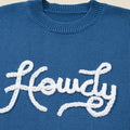 Howdy Embroidered Round Neck Sweater