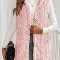 Cozy Sherpa Fleece Hooded Vest Coat