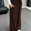 Full Size Drawstring Wide Leg Pants Plus Size