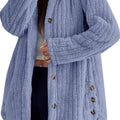 Full Size Fleece Button Up Hooded Outerwear Plus Size