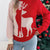 Christmas Reindeer Turtleneck Sweater Red