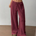 Full Size Drawstring Wide Leg Pants Plus Size