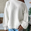 One Shoulder Ribbed Knit Sweater