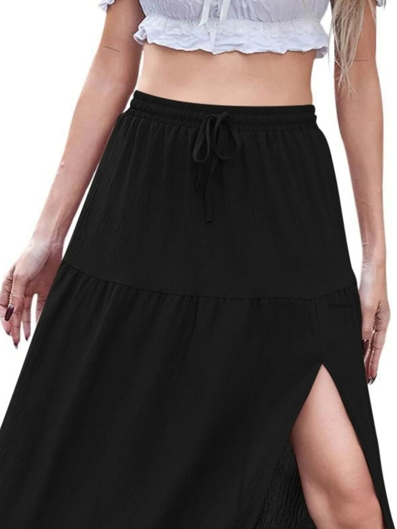 Full Size Slit Maxi Skirt Plus Size