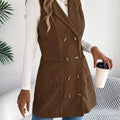 Double-Breasted Long Vest Coat
