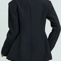 Lapel Collar One Button Blazer